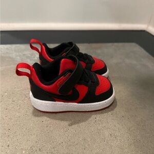 Baby Nike Black & Red Athletic Sneakers with Strap